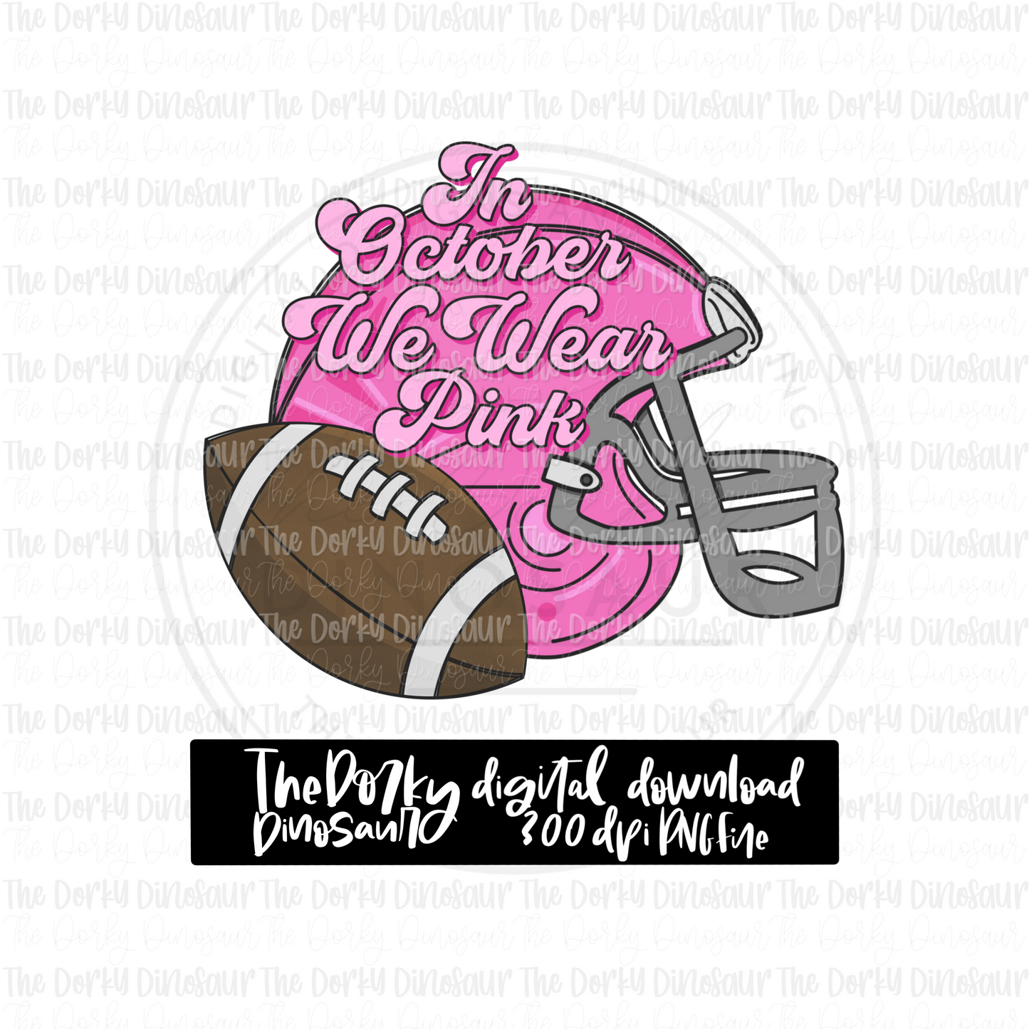 In October We Wear Pink PNG File | Awareness PNG File | Digital PNG Download | Sublimation File