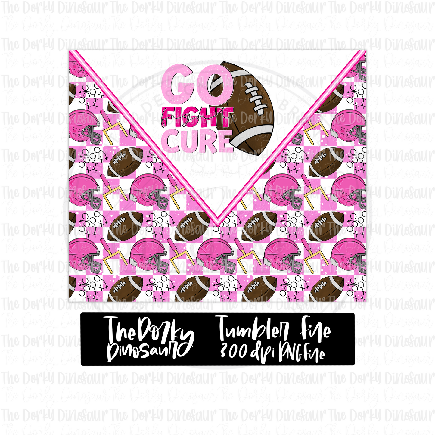 Go Fight Cure Tumbler Digital Design | PNG File | Sublimation Tumbler Design