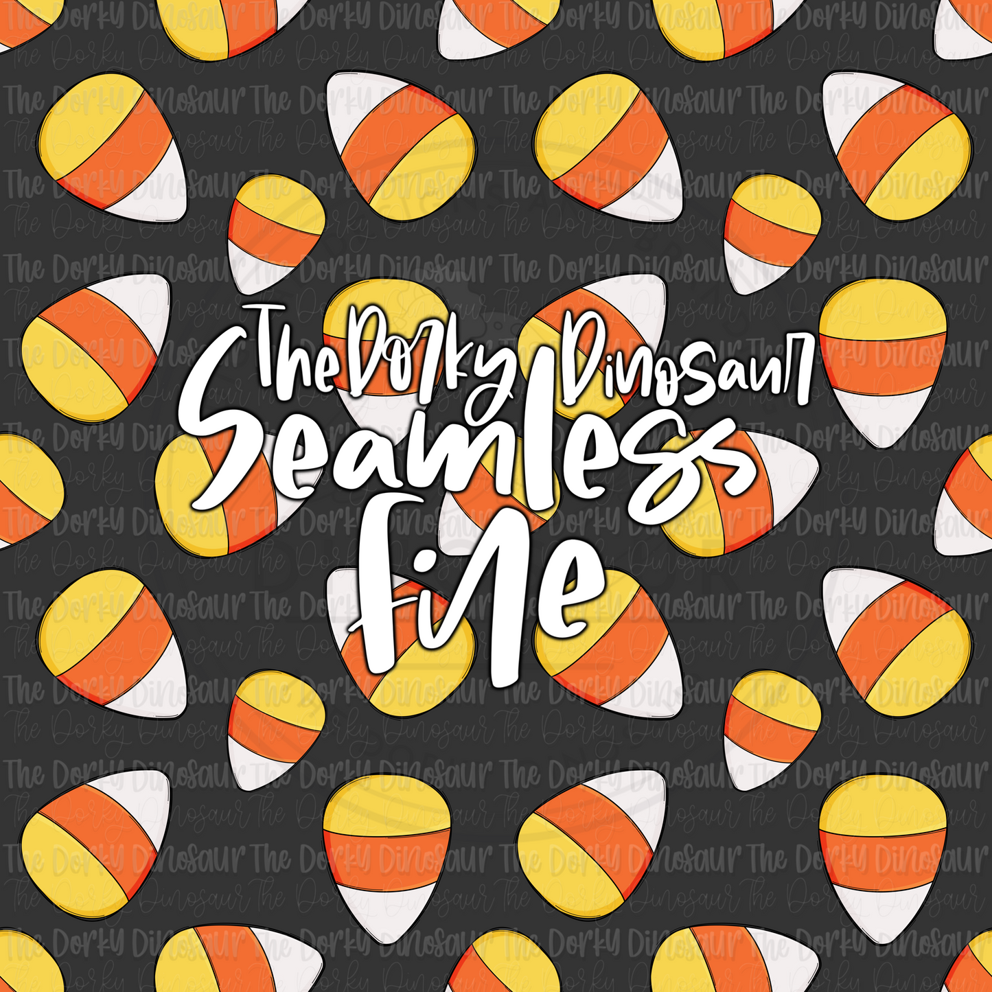 Dark Gray Candy Corn Seamless PNG File
