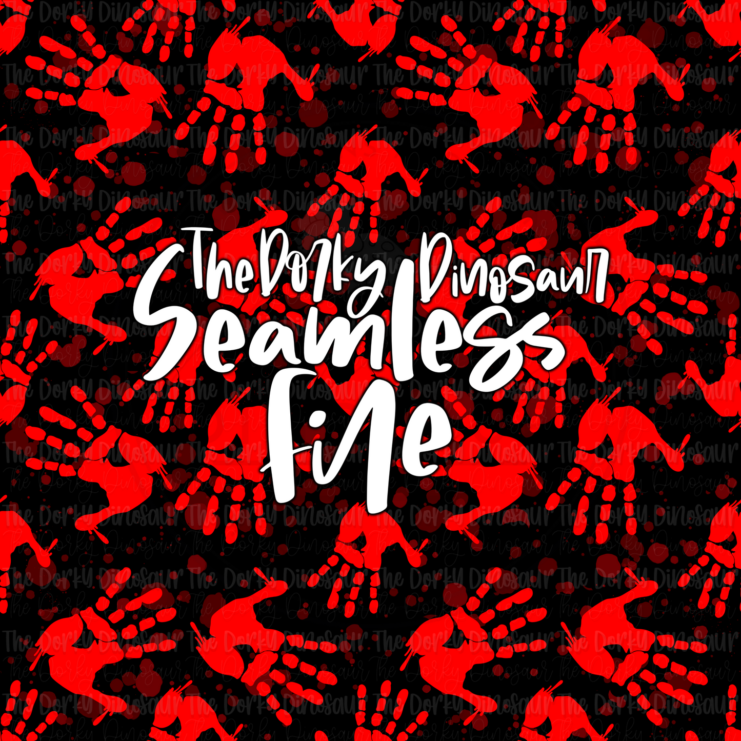 Bloody Handprints Seamless PNG File