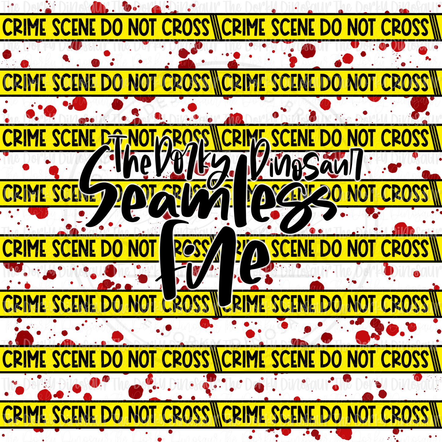 Crime Scene Tape Seamless PNG File