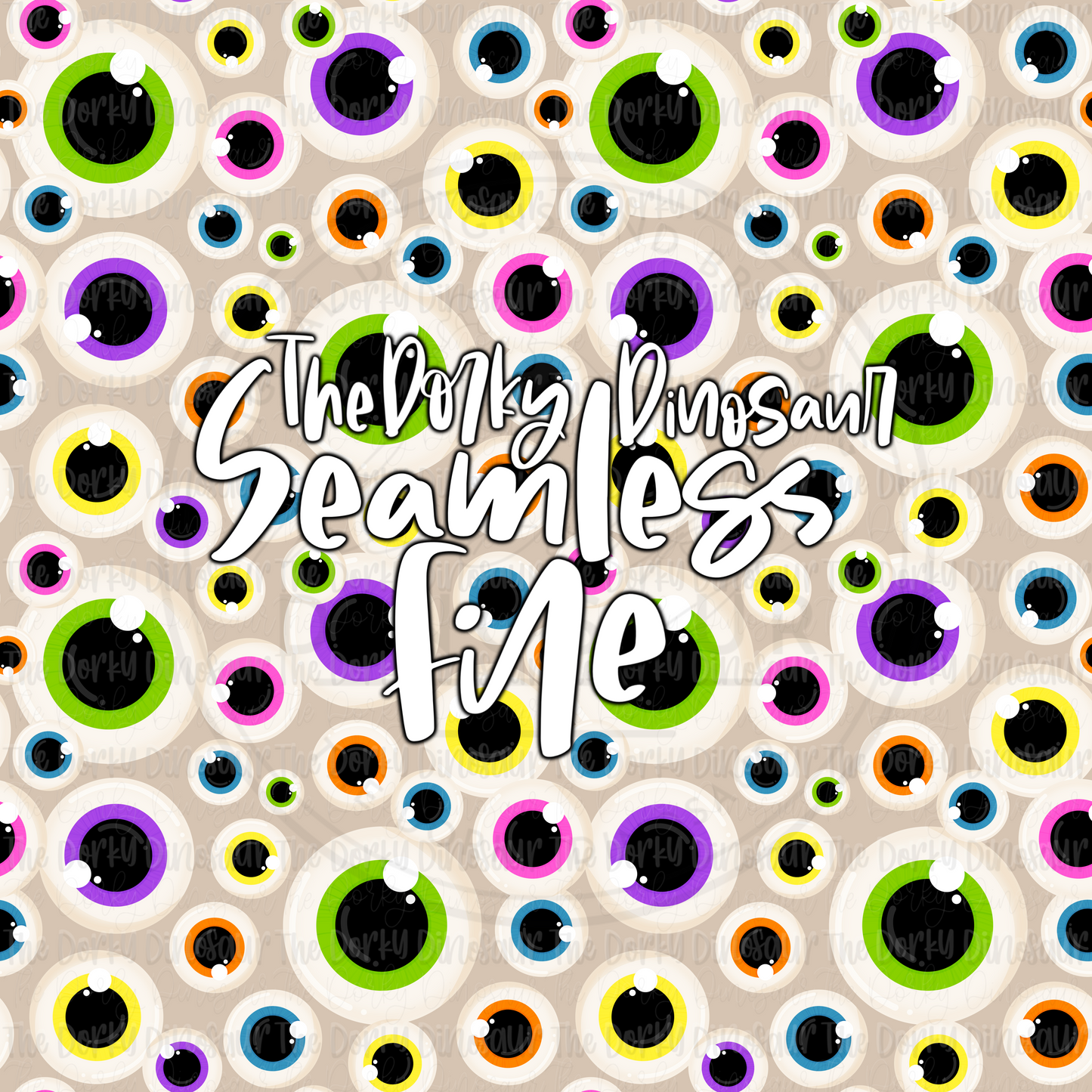Spooky Days Ahead (Tan) Seamless PNG File