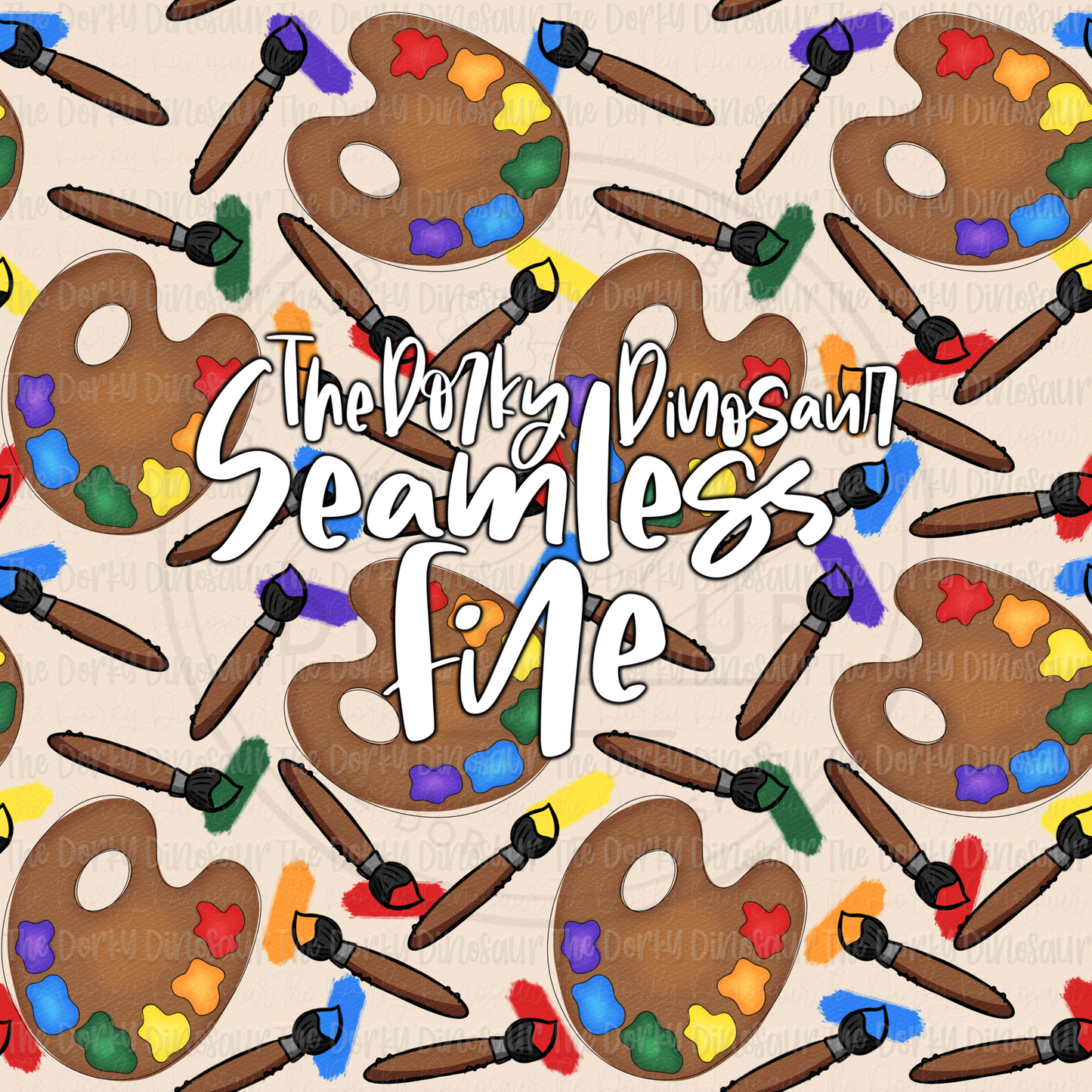 Painting The Future (Tan) Seamless PNG File