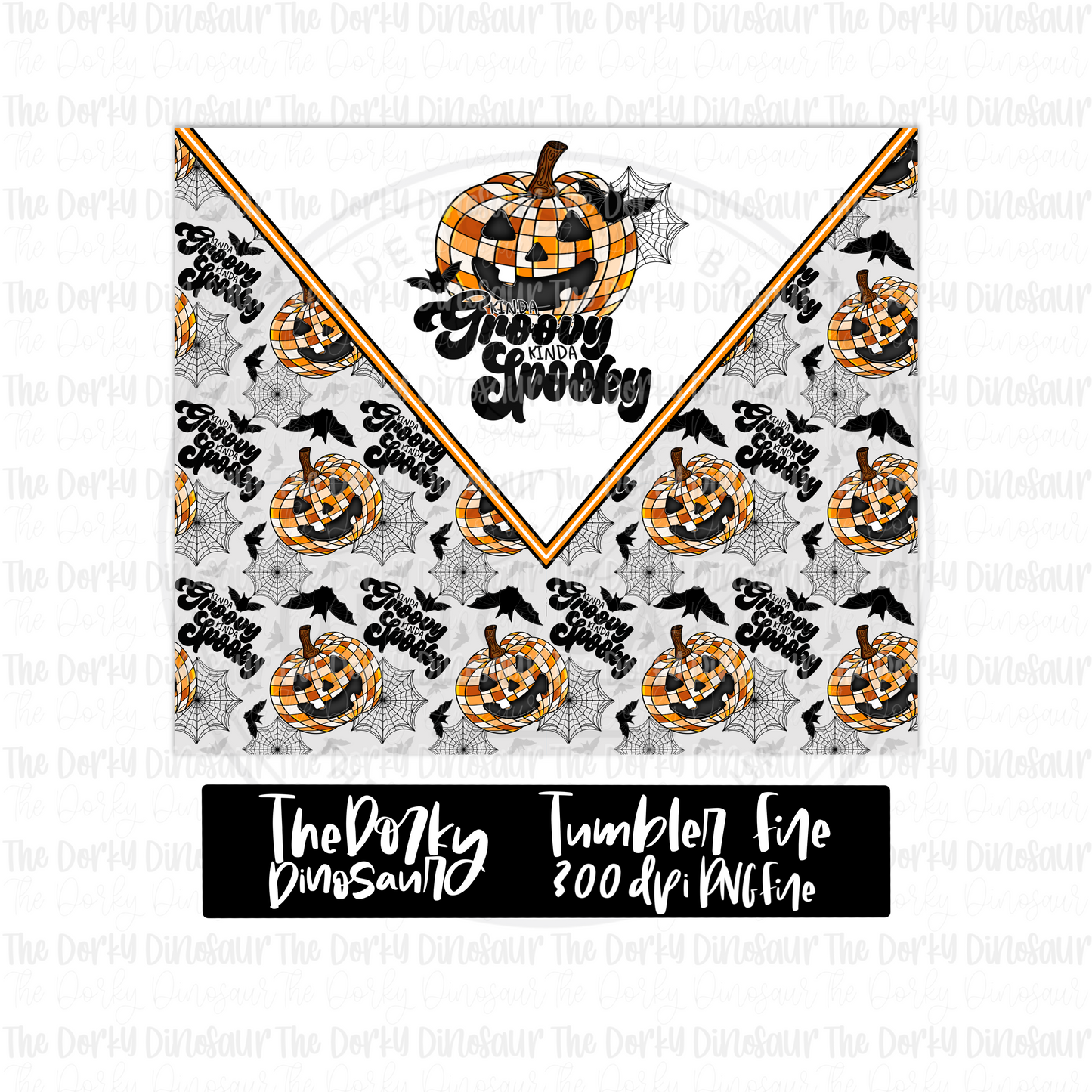 Kinda Groovy Kinda Spooky Tumbler Digital Design | PNG File | Sublimation Tumbler Design