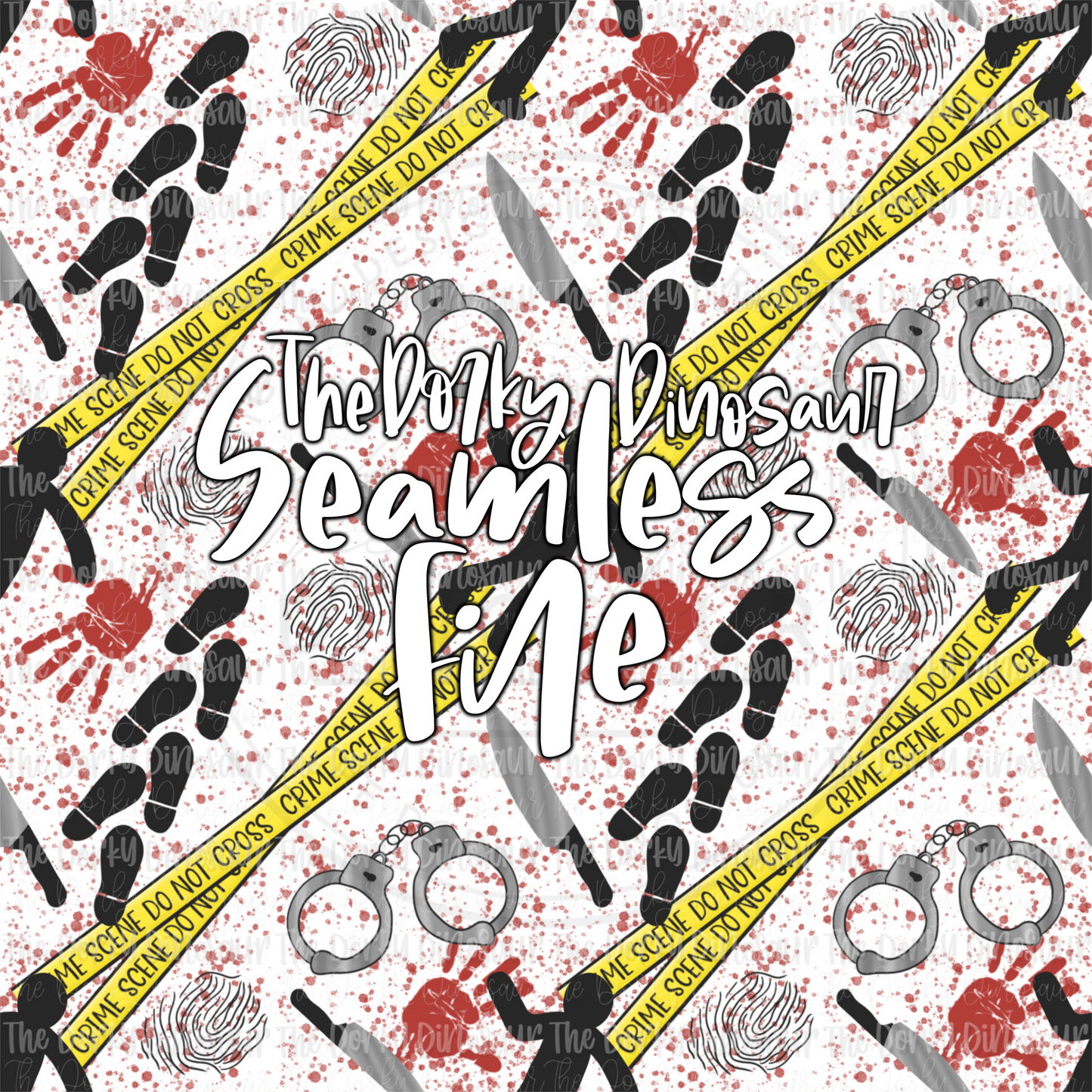 Murder Mystery Seamless PNG File