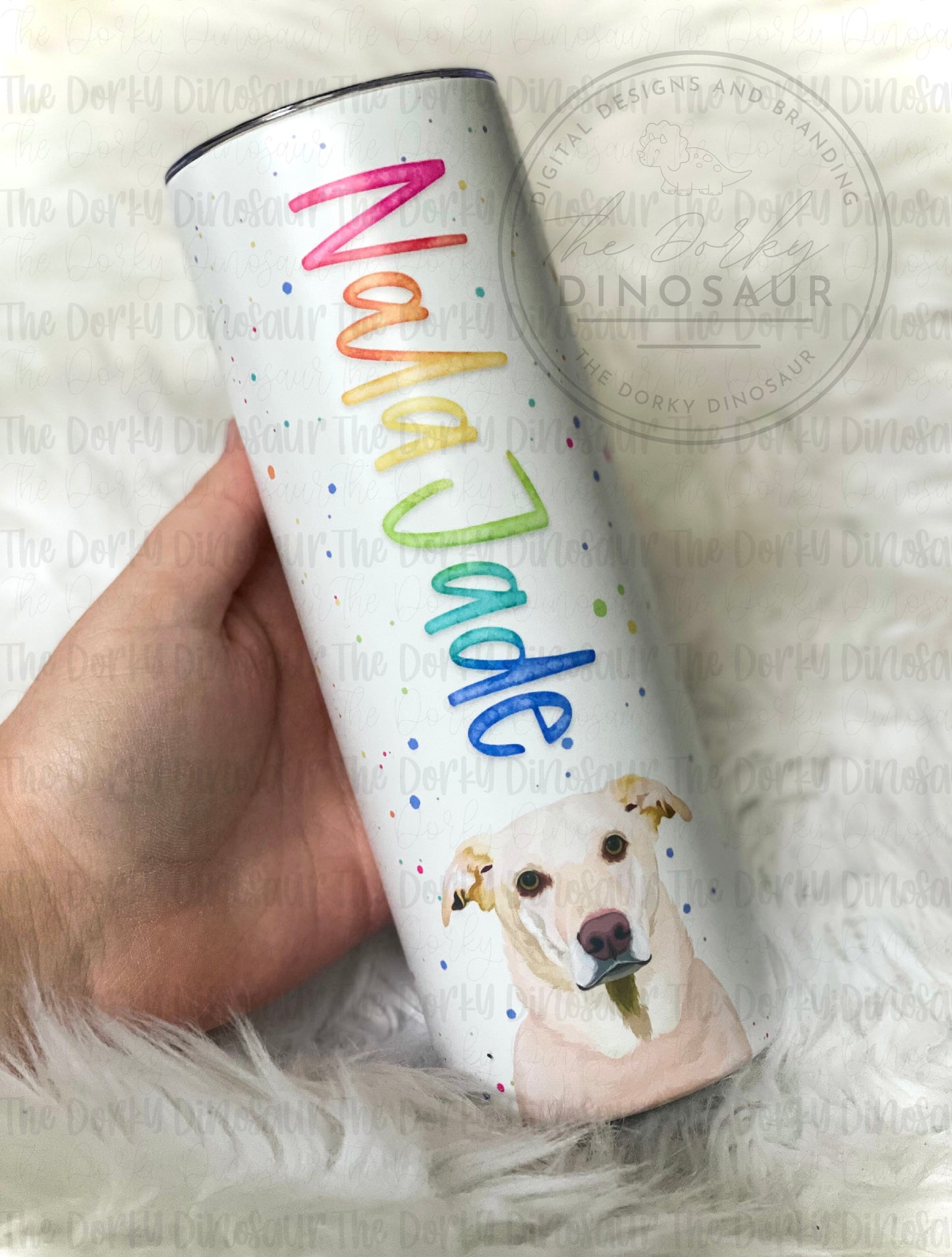 Custom Watercolor Pet Tumbler