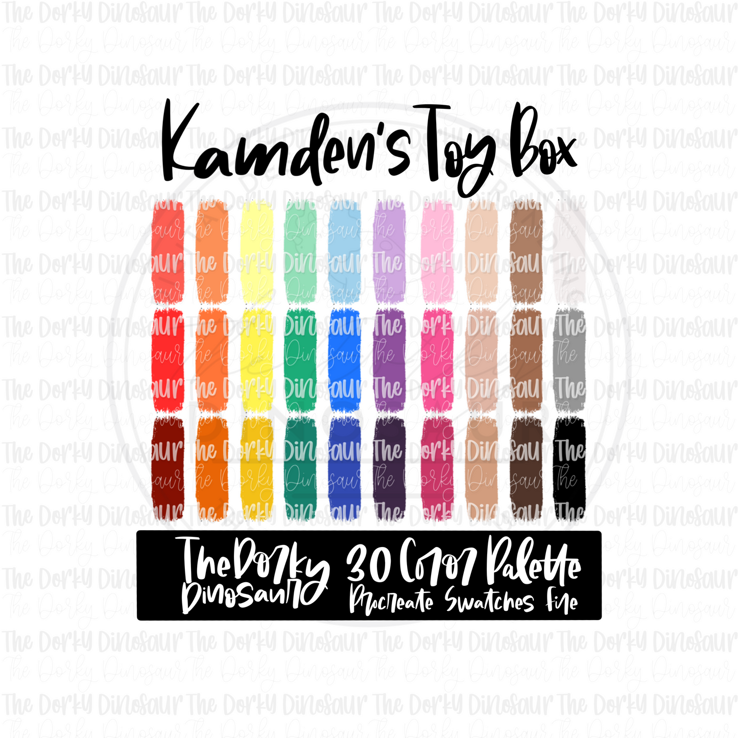 Kamden’s Toy Box Color Palette for Procreate on IPad