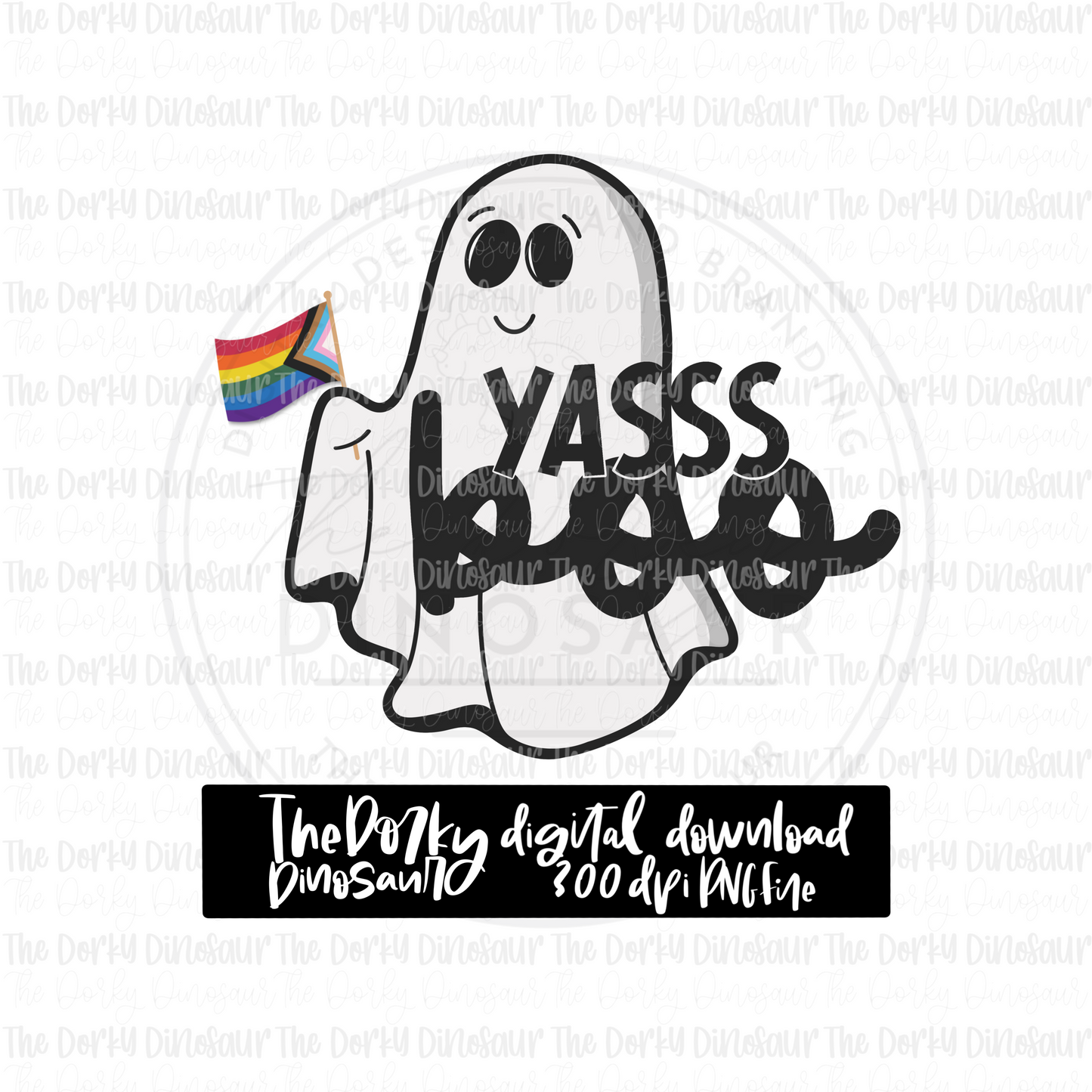 Yasss Boo PNG File | Pride Digital File | LGBTQIA+ PNG File | Digital Download | Pride Sublimation File
