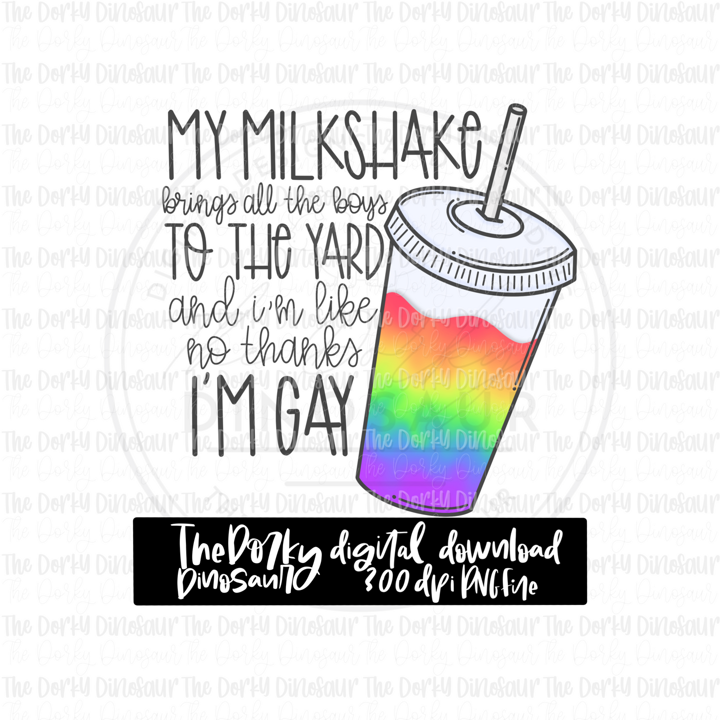 No Thanks I’m Gay PNG File | Pride Digital File | LGBTQ PNG File | Digital Download | Pride Sublimation File