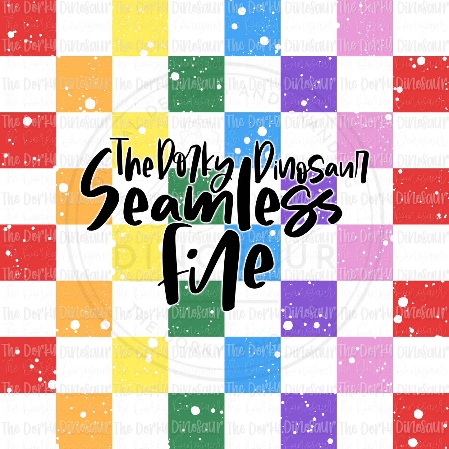 Rainbow Checker Seamless PNG File