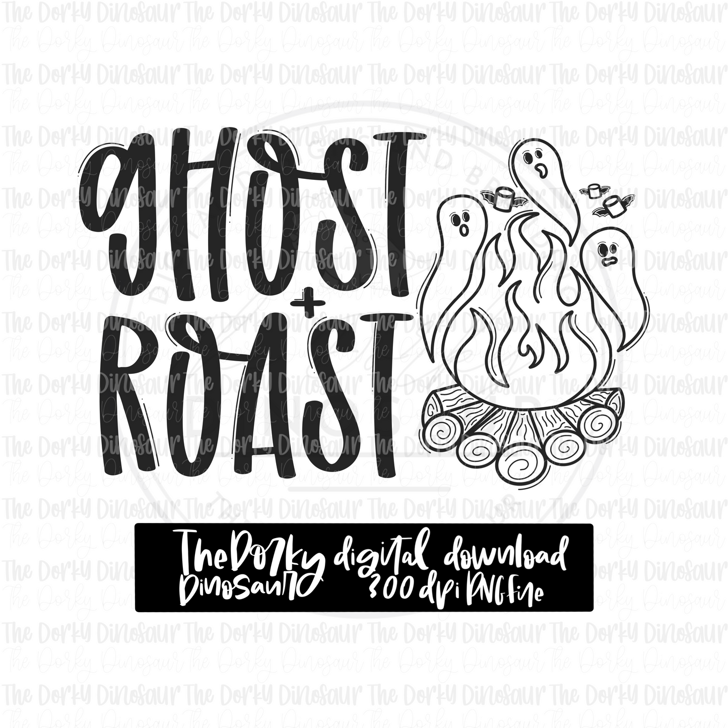 Ghost + Roast PNG File | Halloween PNG File | Digital PNG Download | Sublimation File