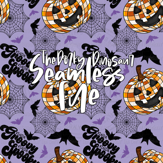 Kinda Groovy Kinda Spooky (Purple) Seamless PNG File