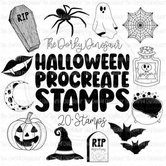 Halloween Stamp Set for Procreate on IPad