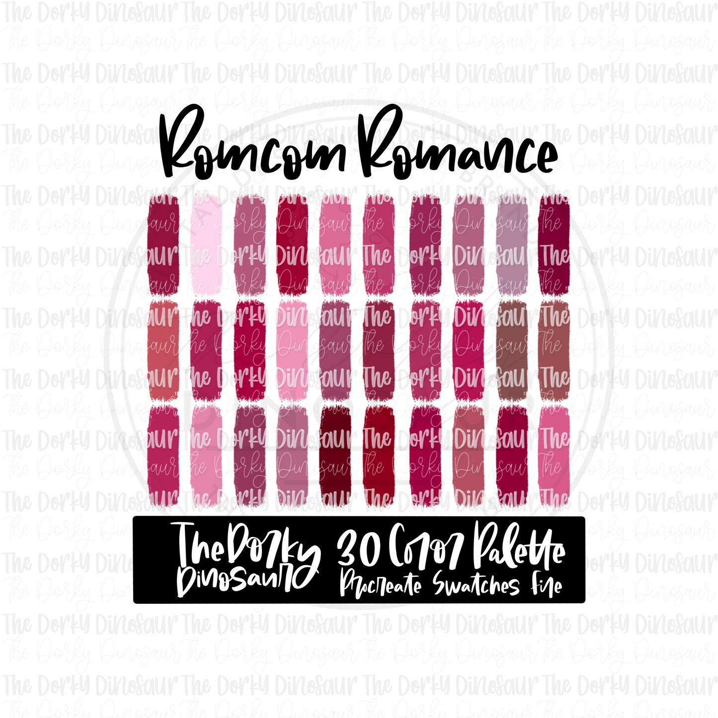 Romcom Romance Color Palette for Procreate on IPad